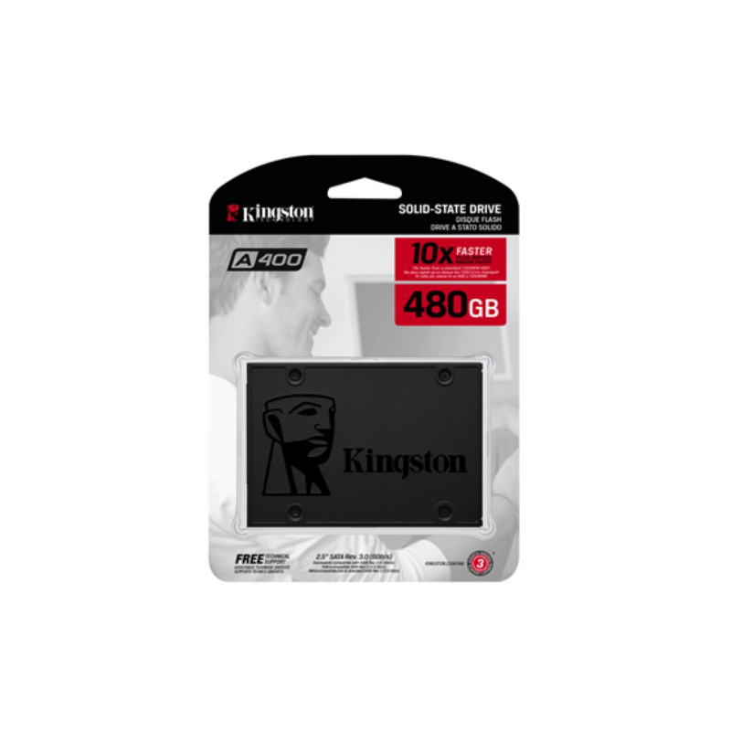 Disco De Estado Solido Kingston Sa400S37 480GB Sata3 2.5 Pulg