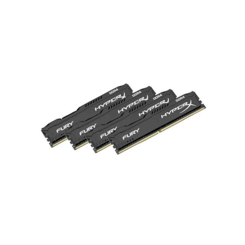 Memoria 16GB (4X4GB) Kingston, P/Desktop, DDR4, 2133Mhz, PC4-17000, No-Ecc. Hyperx Furix Black.