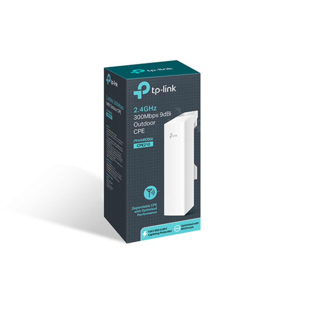 Access Point TP-Link CPE210 Exterior 2.4GHz 300Mbps MIMO PoE 60m