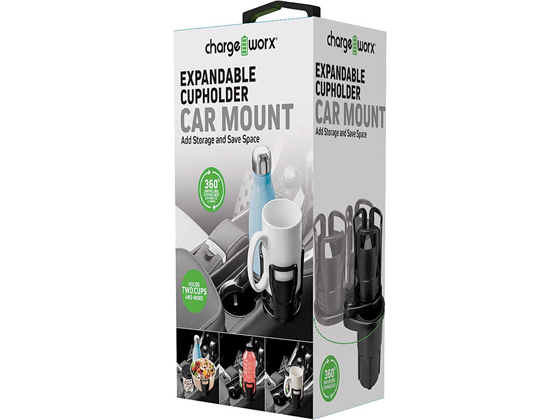 Base Expandible Chargeworx Flexible Negro Para Portavasos Vehículo