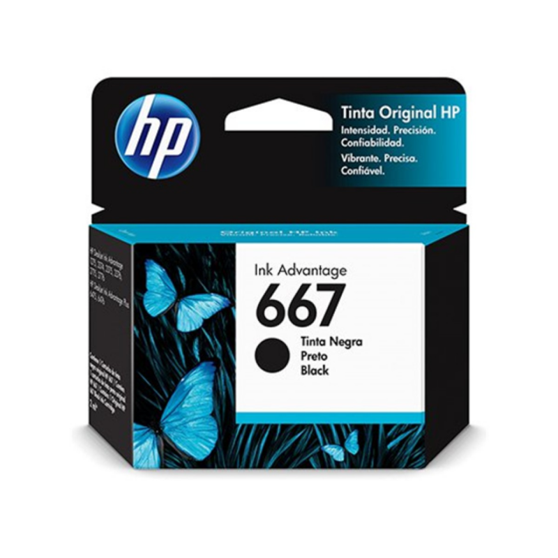 Cartucho Tinta Negro Hp 667 3Ym79Al 2 Ml Pigmento