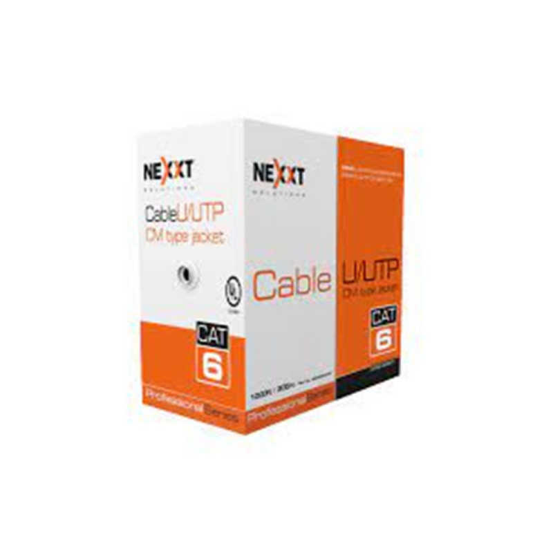 Rollo De Cable Utp Nexxt Cat6 1000 Pies 24 Awg 100% Cobre