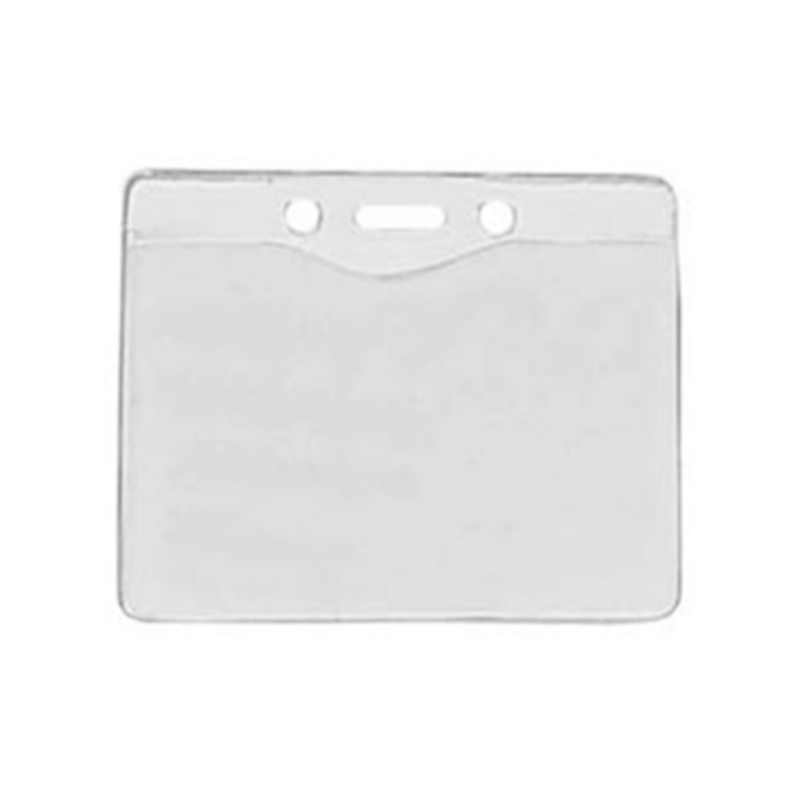 Gafete Brady Para Carnet De Identificación, Horizontal, Transparente. No Incluye Cordon, Paquete De 100 Unidades.