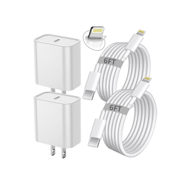 Cargador De Pared Trimdish USB-C + Cable Lightning 6Ft (Pack 2)