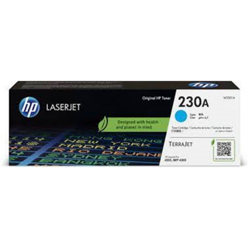 Toner Hp 230A W2301A Cyan 1800 Paginas Laserjet 4201 4202 4203 4301 4302 4303