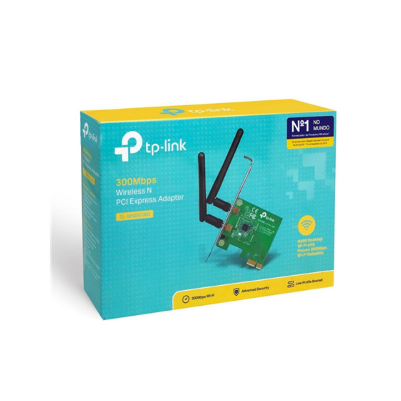 Tarjeta De Red Wi-Fi Tp-Link Tl-Wn881Nd Pci-E 300 Mbps