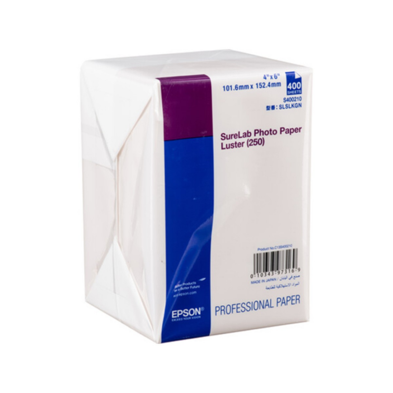 Papel Fotográfico Epson Surelab Luster 4" X 6" (400 Hojas)
