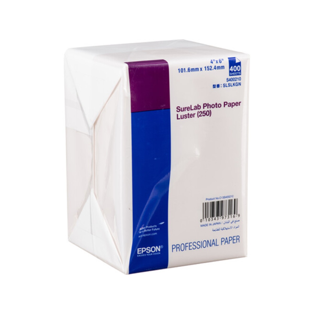 Papel Fotográfico Epson Surelab Luster 4" X 6" (400 Hojas)