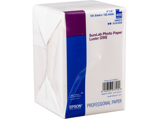Papel Fotográfico Epson Surelab Luster 4" X 6", 400 Hojas