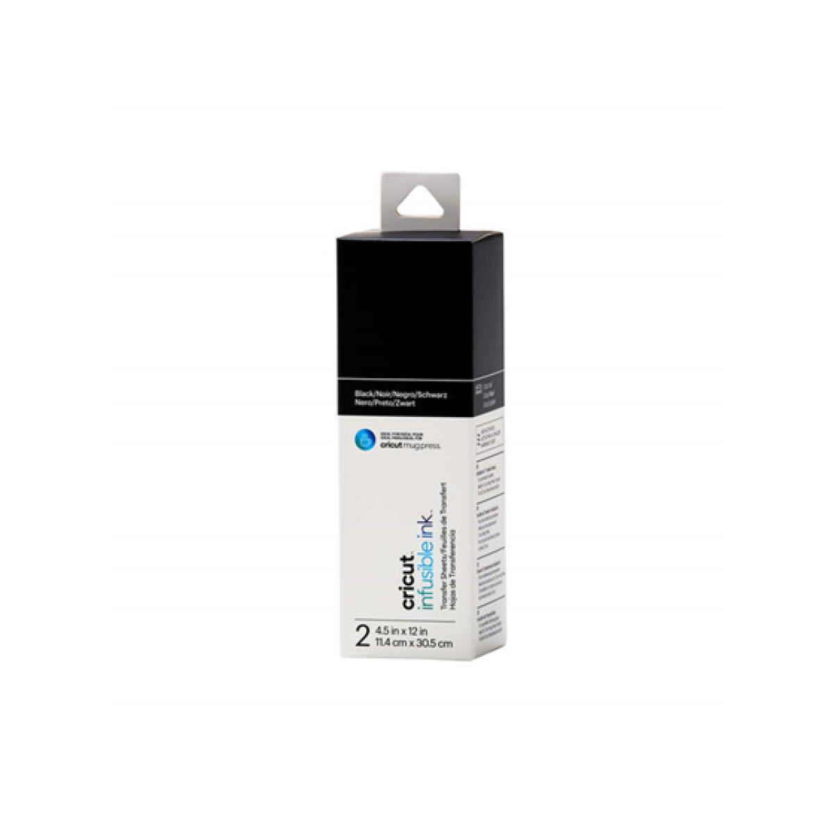 Paquete Hojas Cricut Transferencia Tinta Sublimacion 4.5X12 Negro