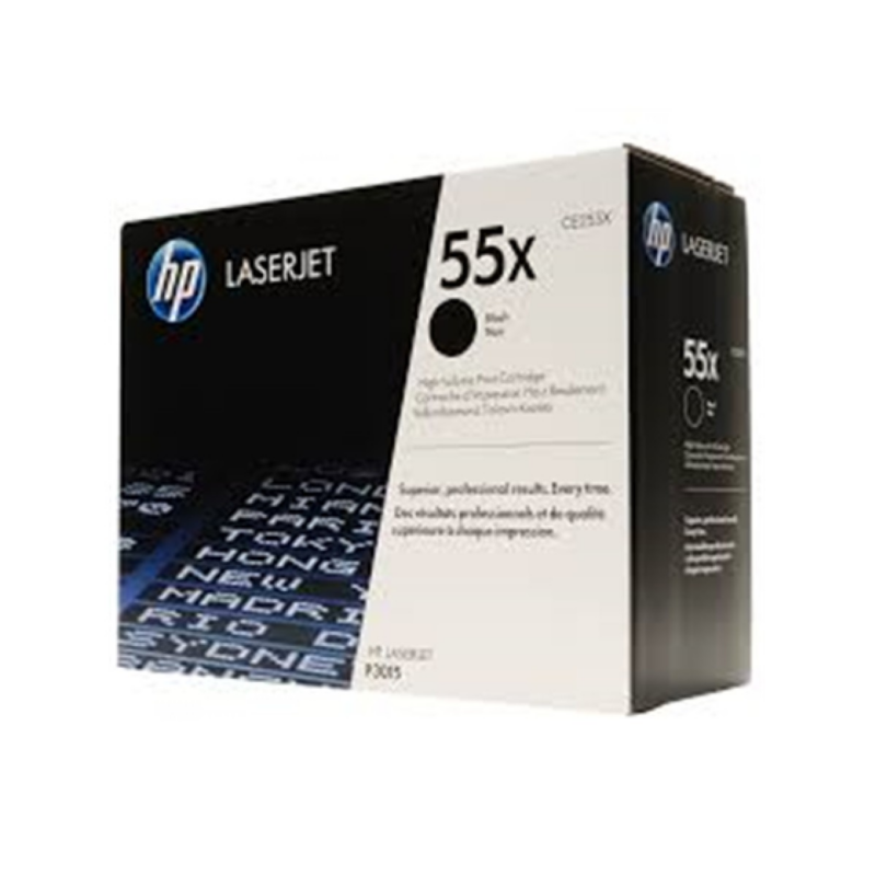 Toner Hp 55X - Ce255X - Negro - 13,500 Paginas - Para Impresora Laserjet P3011 P3015, M521Dn