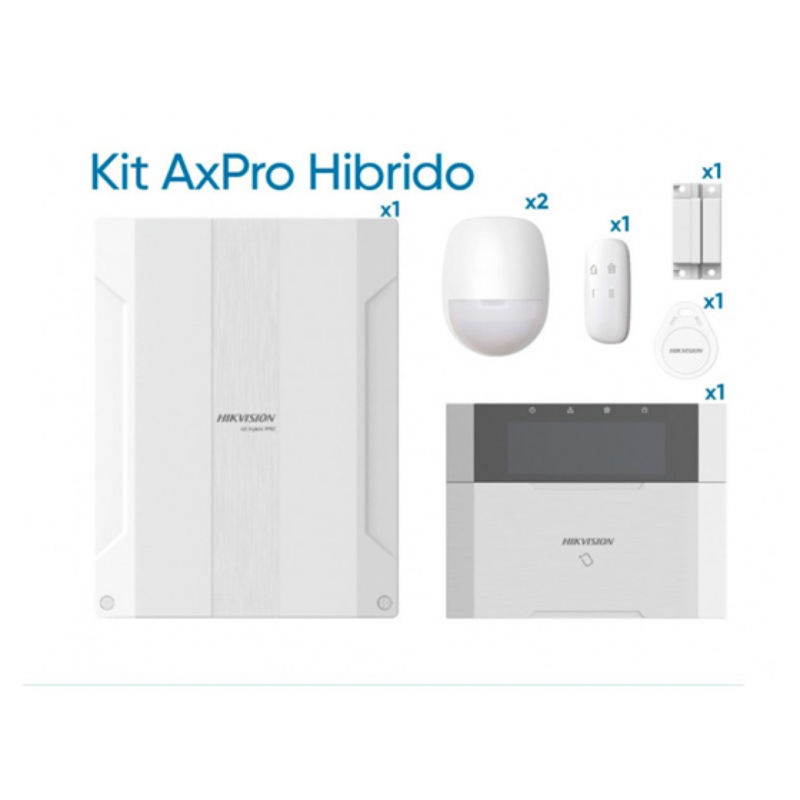 Alarma Cableada Hikvision Ax Hybrid Pro Kit Panel Y Sensores