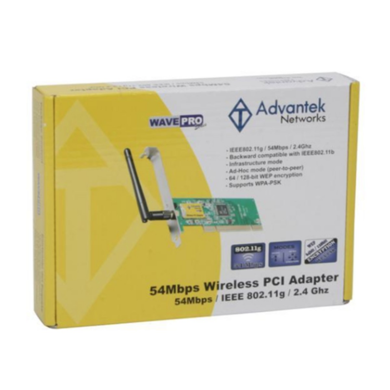 Tarjeta De Red Inalámbrica Advantek Pci 802.11G 2.4Ghz
