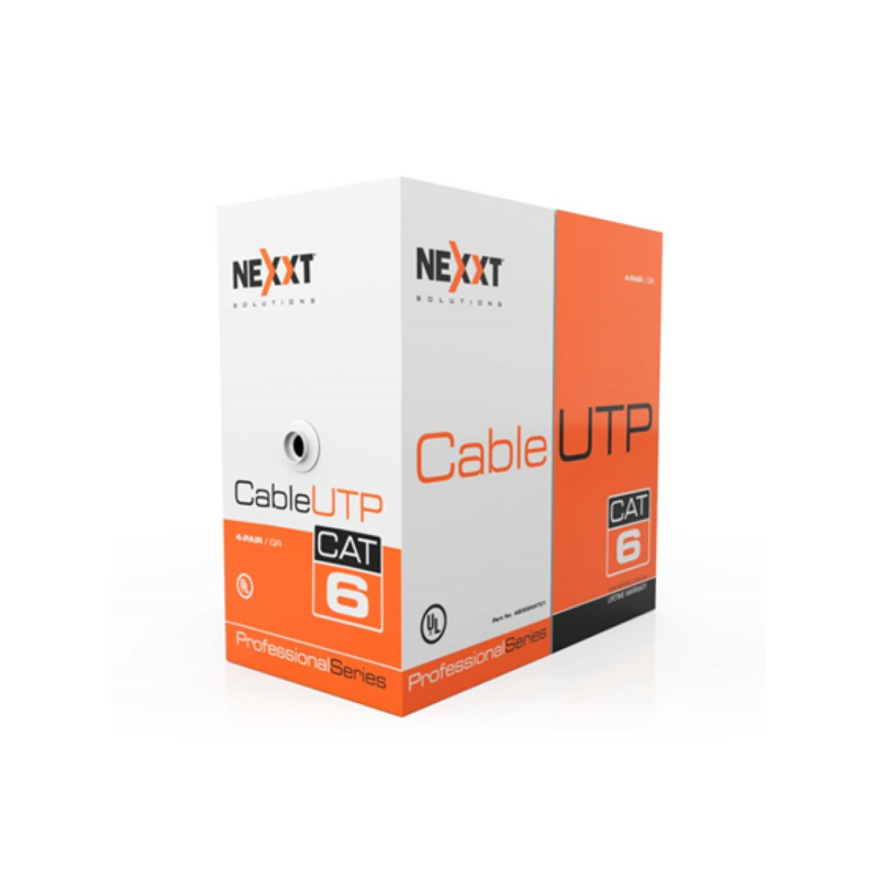 Rollo De Cable Utp Nexxt Cat6 1000 Pies 23 Awg 100% Cobre