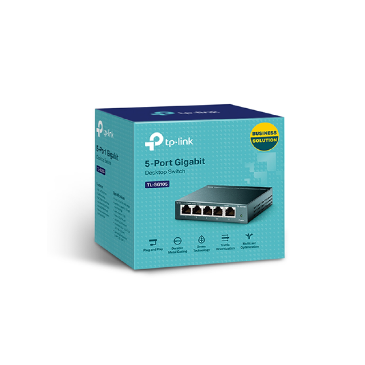 Switch 5 Puertos Gigabit Tp-Link Tl-Sg105 Metalico No Administrable