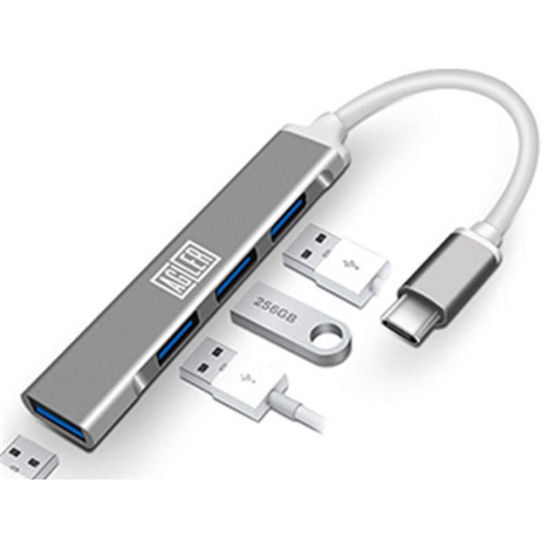 Hub USB Tipo C A 4 Puertos USB 3.0 Agiler AGI-1268 5 Gbps
