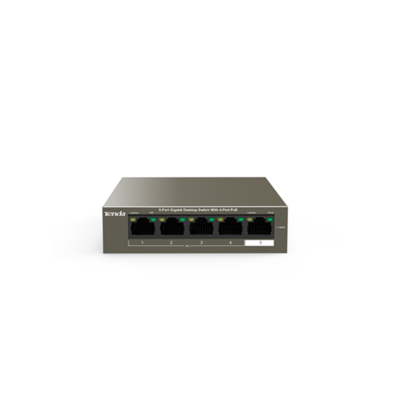 Switch 5 Puertos Tenda Teg1105P-4-63W 4 Puertos Poe Ethernet 10/100/1000