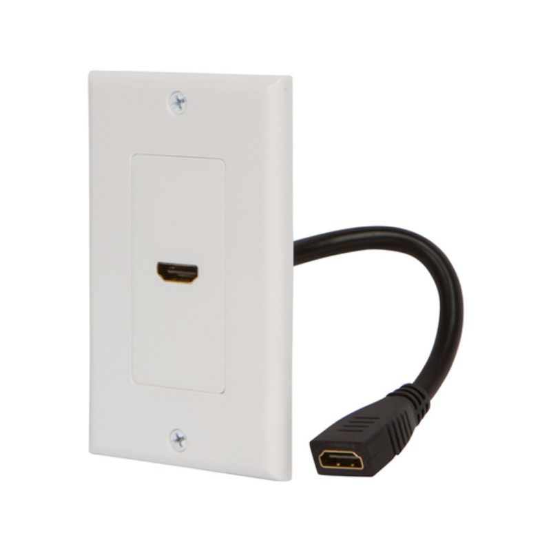 Faceplate HDMI 2.0 Blanco Buyer's Point 1 Entrada Compatible 4K 3D Arc