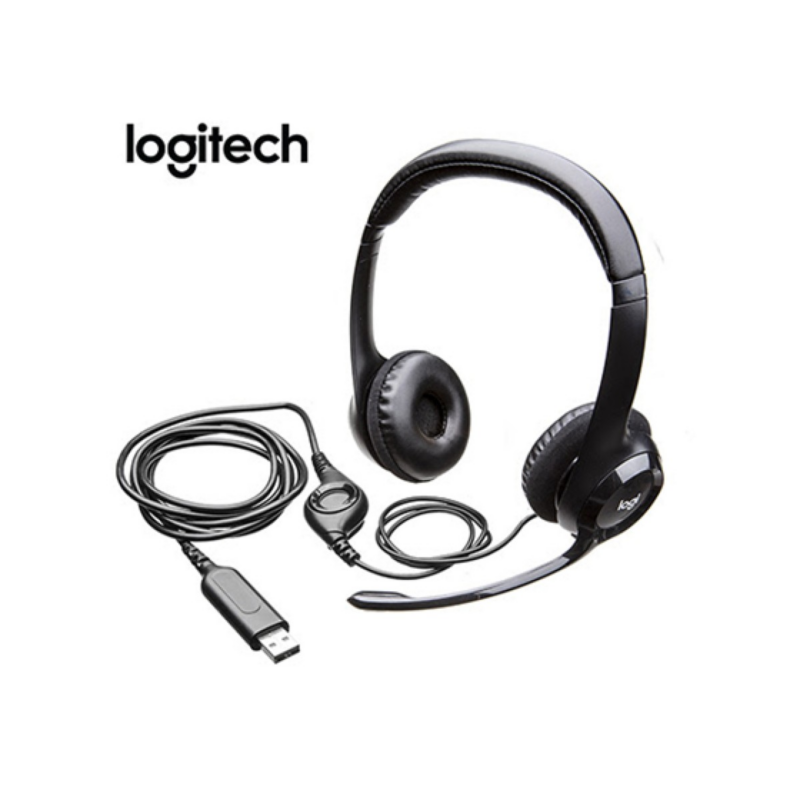 Audífono Logitech H390 Micrófono Bidireccional Negro