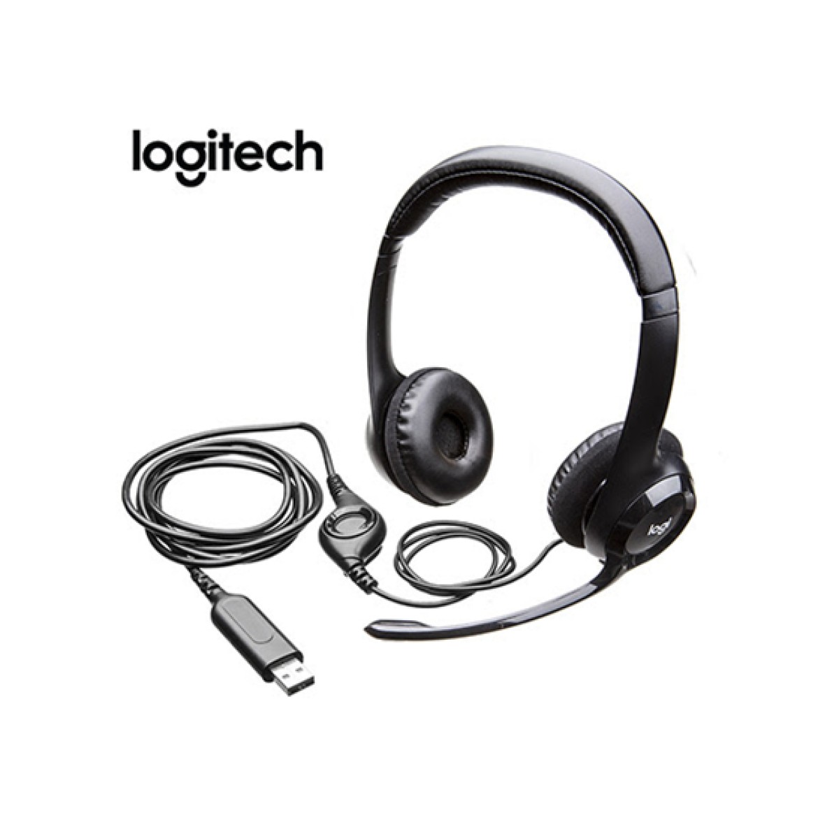 Audífono Logitech H390 Micrófono Bidireccional Negro