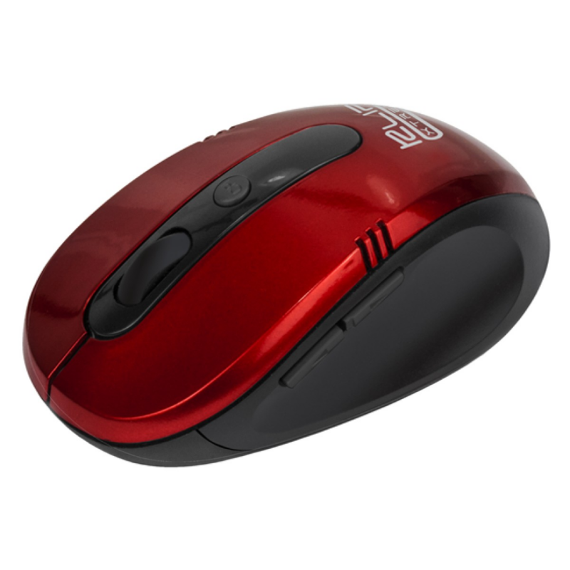 Mouse Klipx Vector Optico 5 Botones 1600 Dpi 2.4 Ghz Rojo