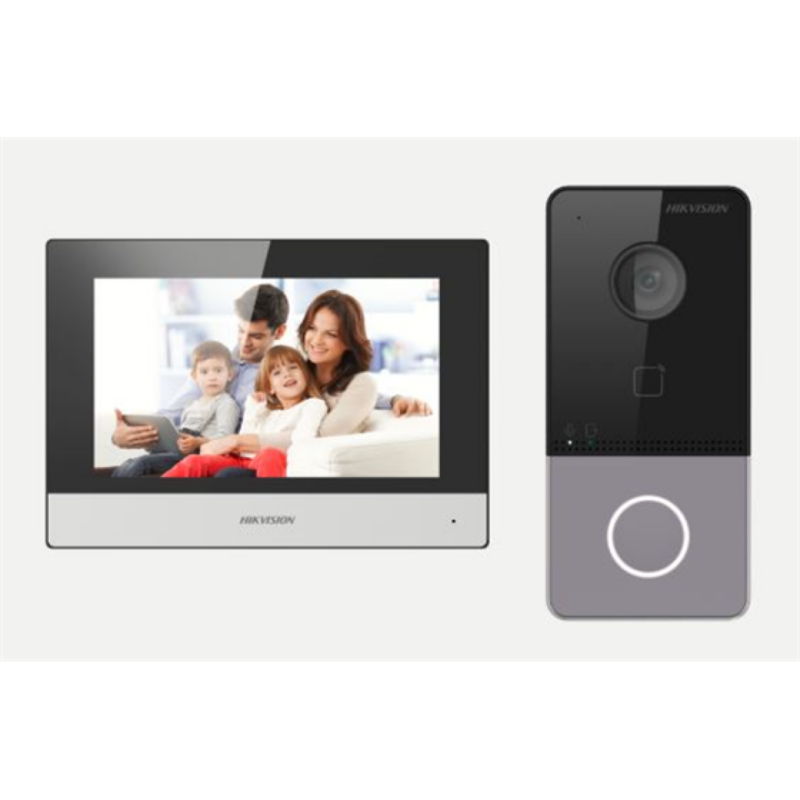 Videoportero Hikvision Kit Video Intercom Ip Camara 2Mp Pantalla 7" Touch