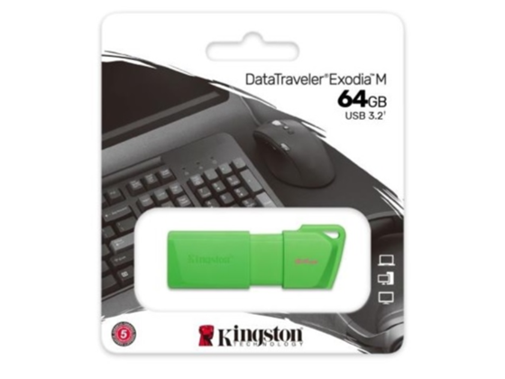 Memoria USB Kingston Datatraveler Exodia 64GB USB 3.2 Gen 1 Verde Neon