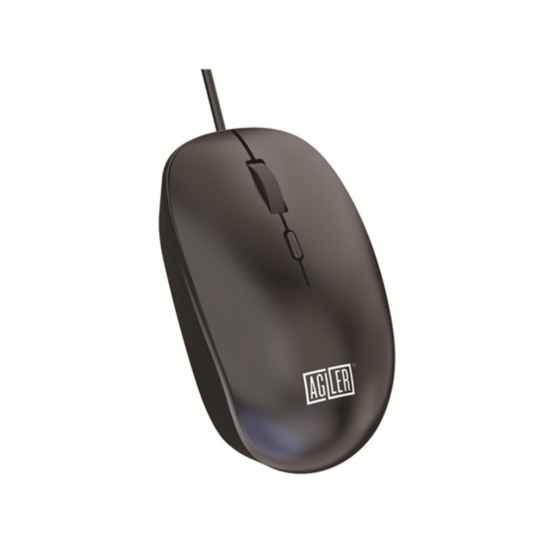 Mouse Agiler 3D Optical Alambrico, USB Negro