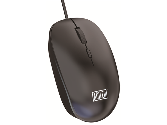 Mouse Agiler 3D Optical Alambrico, USB Negro