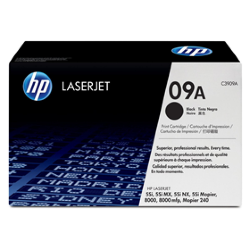Toner Hp 09A - C3909A - Negro - 15,000 Paginas - Para Impresora Laserjet 8000 Trm16Bdj14
