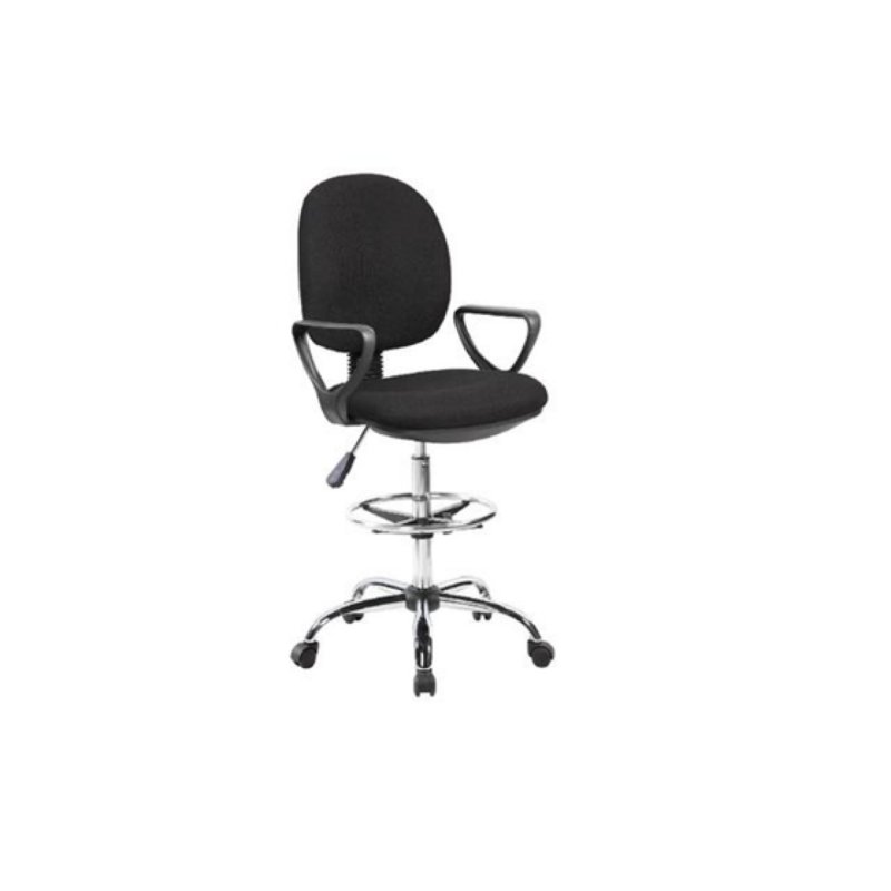 Silla De Secretaría Myo Con Brazos Y Base Cromada