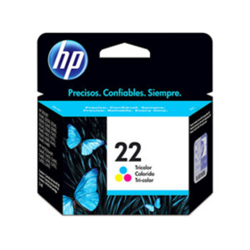Cartucho Hp 22 -C9352A - Tricolor - 5Ml - Para Impresora 1360 / 1460 / 1560 / 2360 / D2460 / F380 / F4180