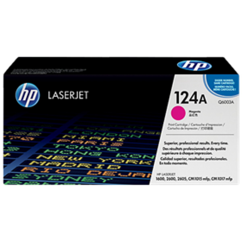 Toner Hp 124A - Q6003A - Magenta - 2,000 Paginas - Para Impresora Laserjet Color - 2600N