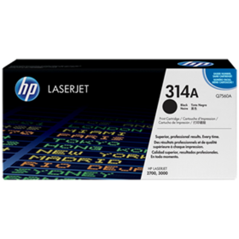 Toner Hp 314A - Q7560A - Negro - 6,500 Paginas - Para Impresora Laserjet - 3000