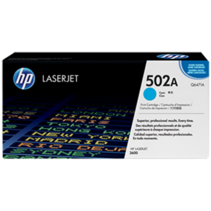 Toner Hp 502A - Q6471 - Cyan - 4,000 - Para Laserjet 3600