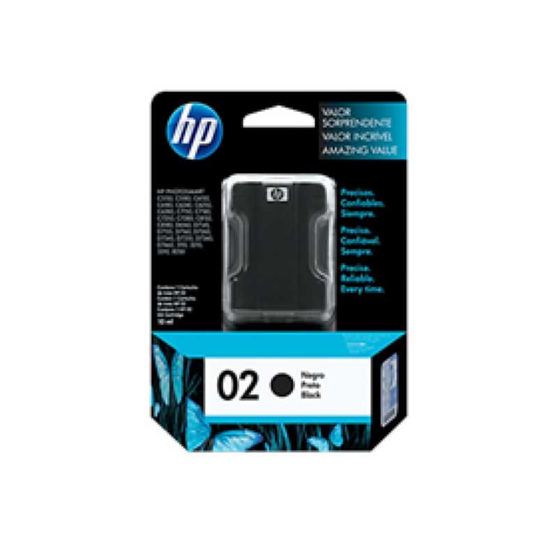 Cartucho Hp 02 - C8721Wl - Negro - 10Ml - Para Impresora - Photosmart 8250