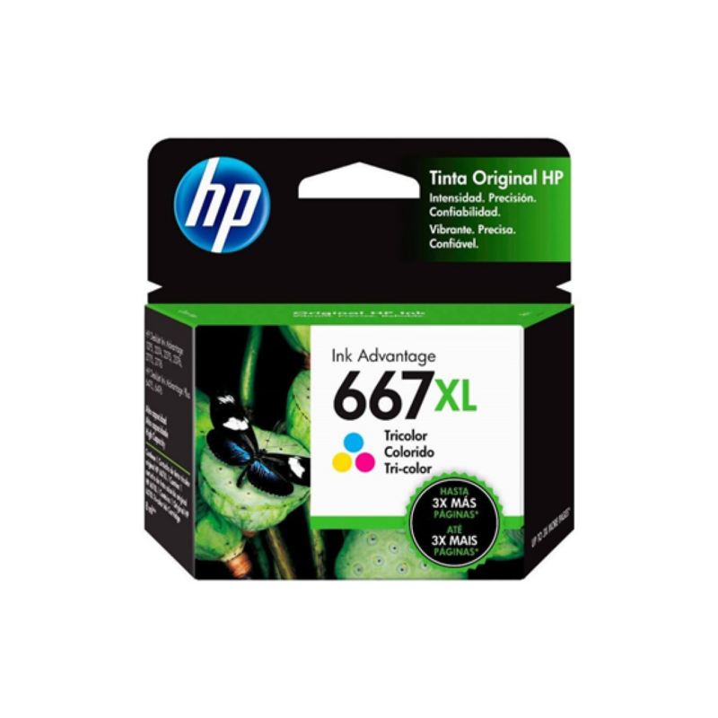 Cartucho De Tinta Color Hp 667 XL 3YM80AL 8ML
