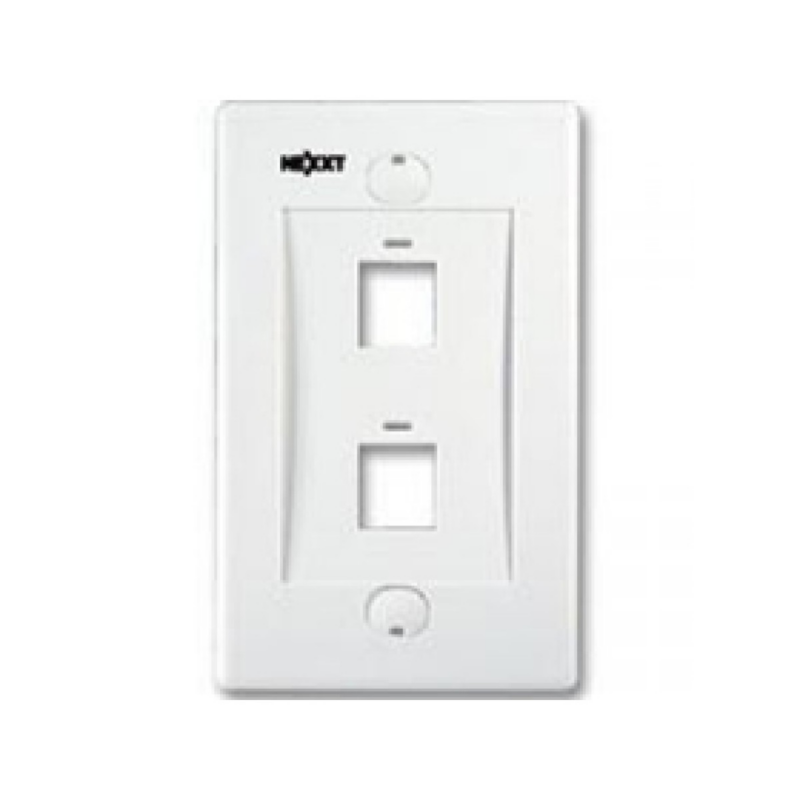Placa De Pared Nexxt Trm2Bdj27 De 2 Salidas Blanco