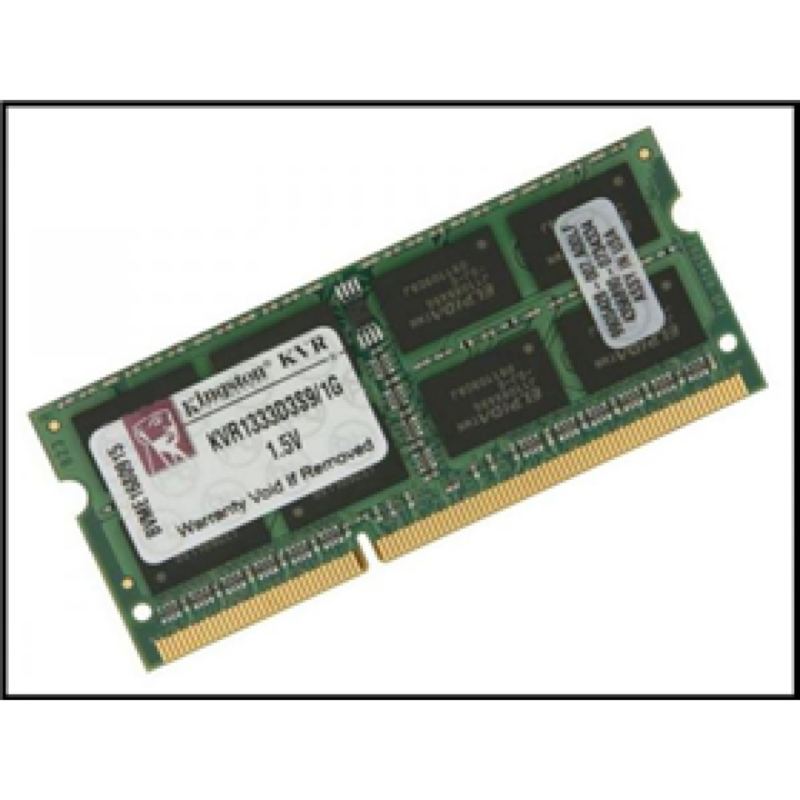 Memoria 1GB (1X1GB) Kingston, P/Laptop, Ddr3, 1333Mhz, PC3-10600, No-Ecc.