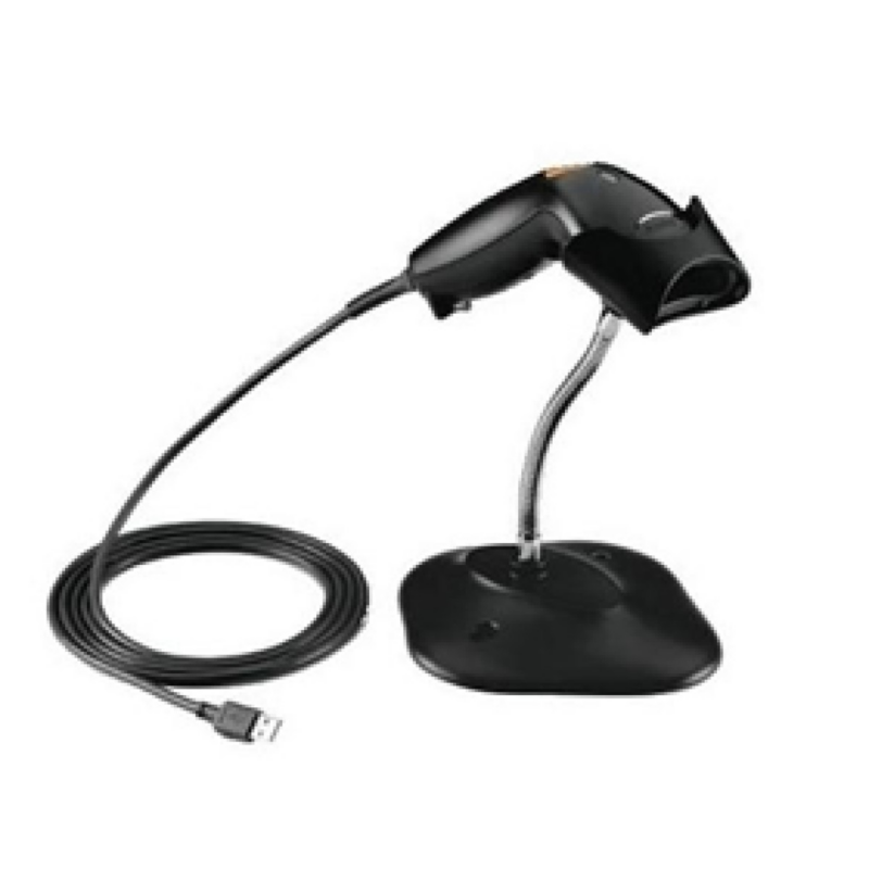 Scanner Barcode Zebra Ls1203, Evm/Dcs, Laser, 1D, Interfaz: USB, Rs-232, Incluye Base, Automatico Y Manual.