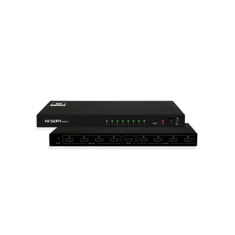 Splitter Argom HDMI 8 Puertos Salida 1 Puerto Entrada 4K 60Hz