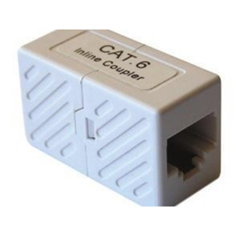 Empalme Para Cable RJ45 CAT6E 2 Salidas 50U" Gold