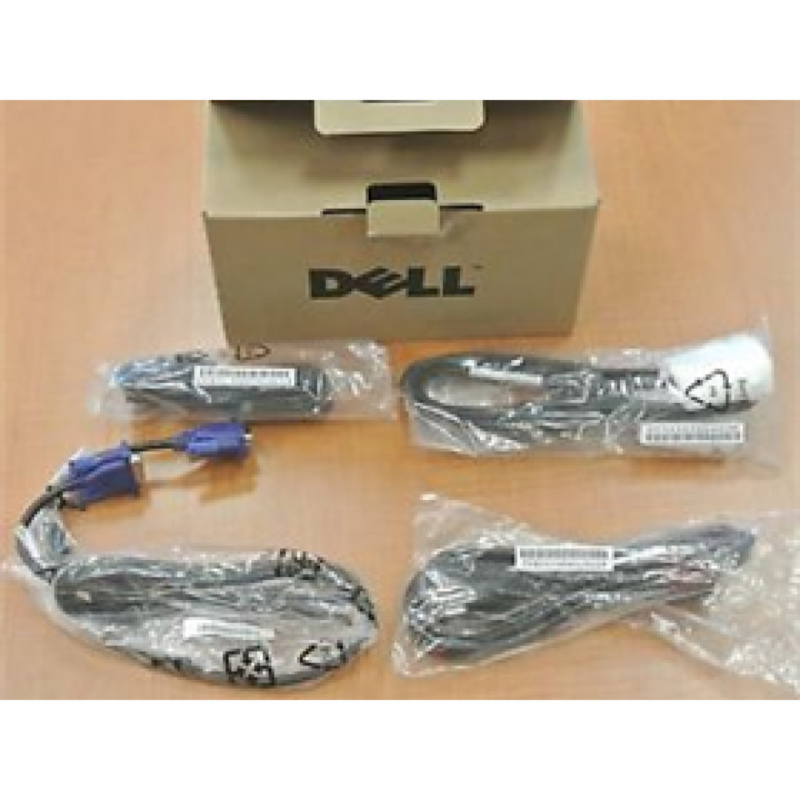 Cable Dvi/Vga/USB/Cable Corriente Dell, 6 Pies, Negro. Kit De Cables.