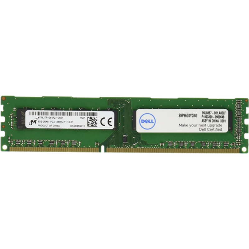 Memoria 8GB (1X8GB) Dell P/Desktop Ddr3 Udimm 1600Mhz Certified Module - Non-Ecc (A6994446)(Snp66Gkyc/8G)