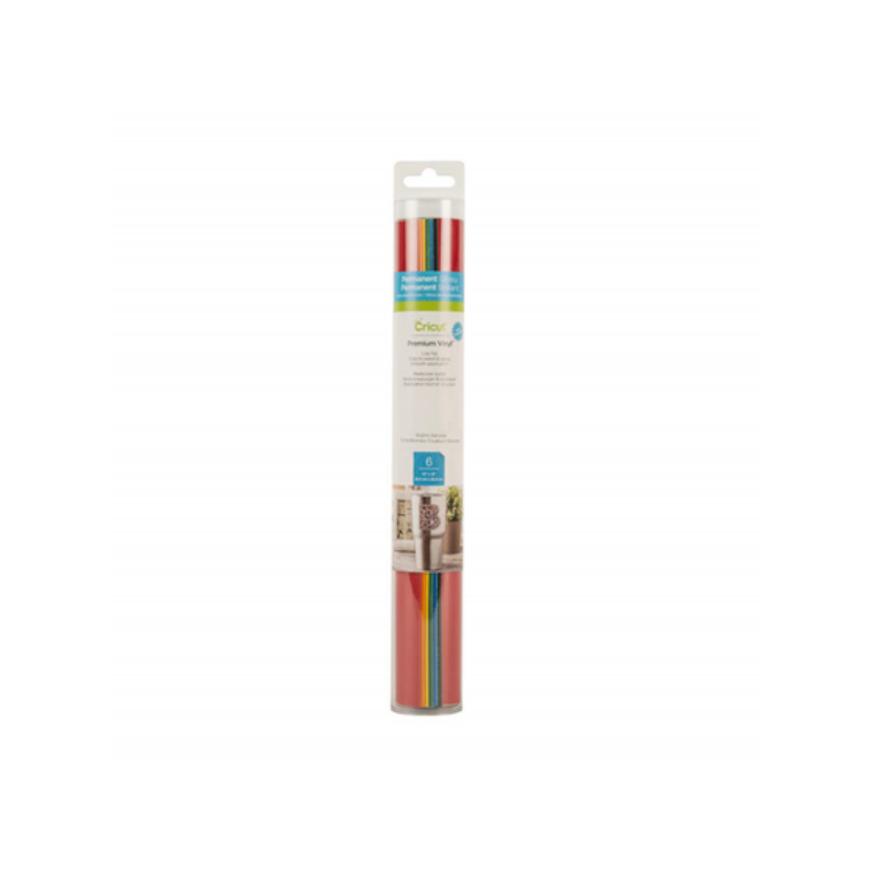 Paquete Hojas Cricut Vinil Permanente 6 Hojas Colores Brillantes