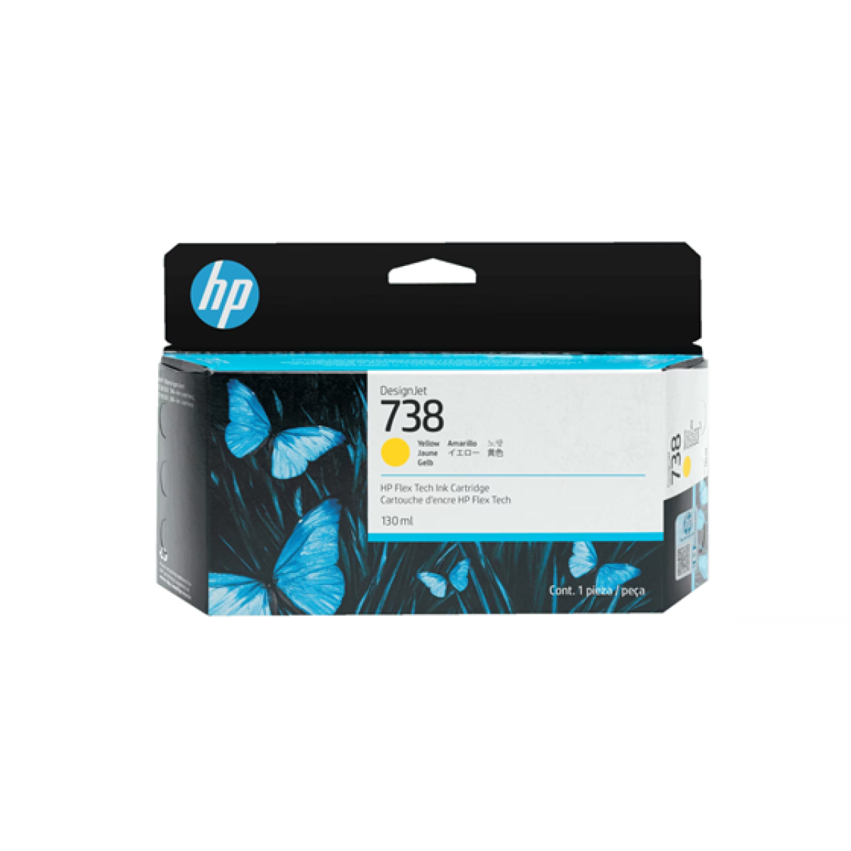 Cartucho De Tinta Hp 738 Amarillo 130Ml (498N7A)