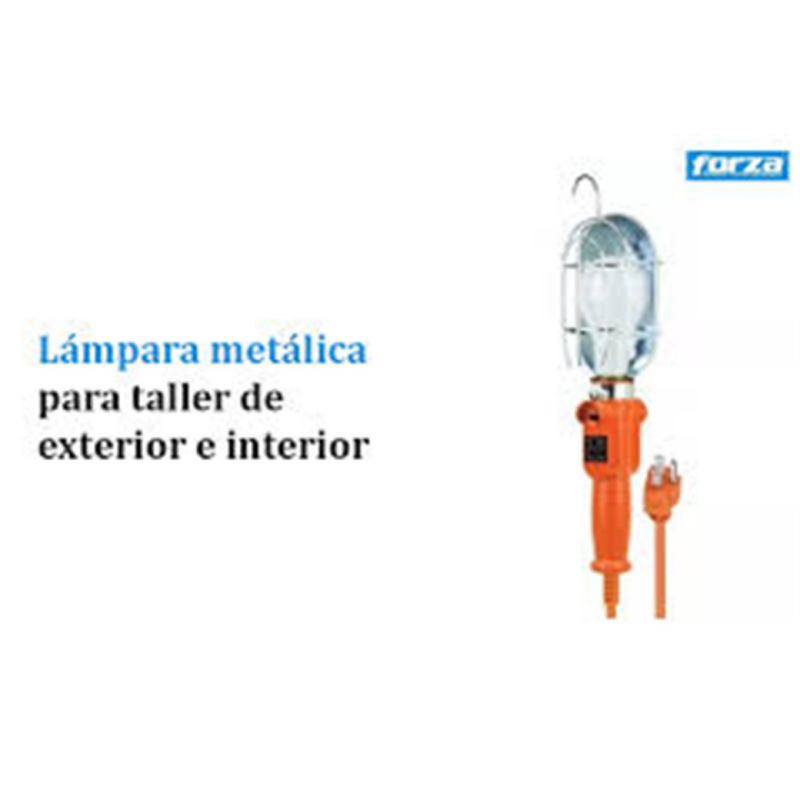 Lámpara Metálica Para Taller Forza Fwl-11060Rd 11 Amp 2 Tomas