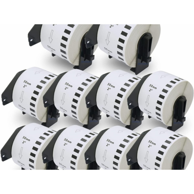 Rollos De Etiquetas Betckey Blanco 1.9 Pulgadas X 100 Pies Brother Dk-2223