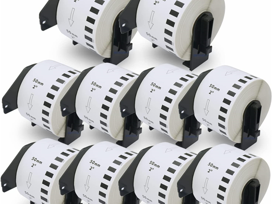 Rollos De Etiquetas Betckey Blanco 1.9 Pulgadas X 100 Pies Brother Dk-2223