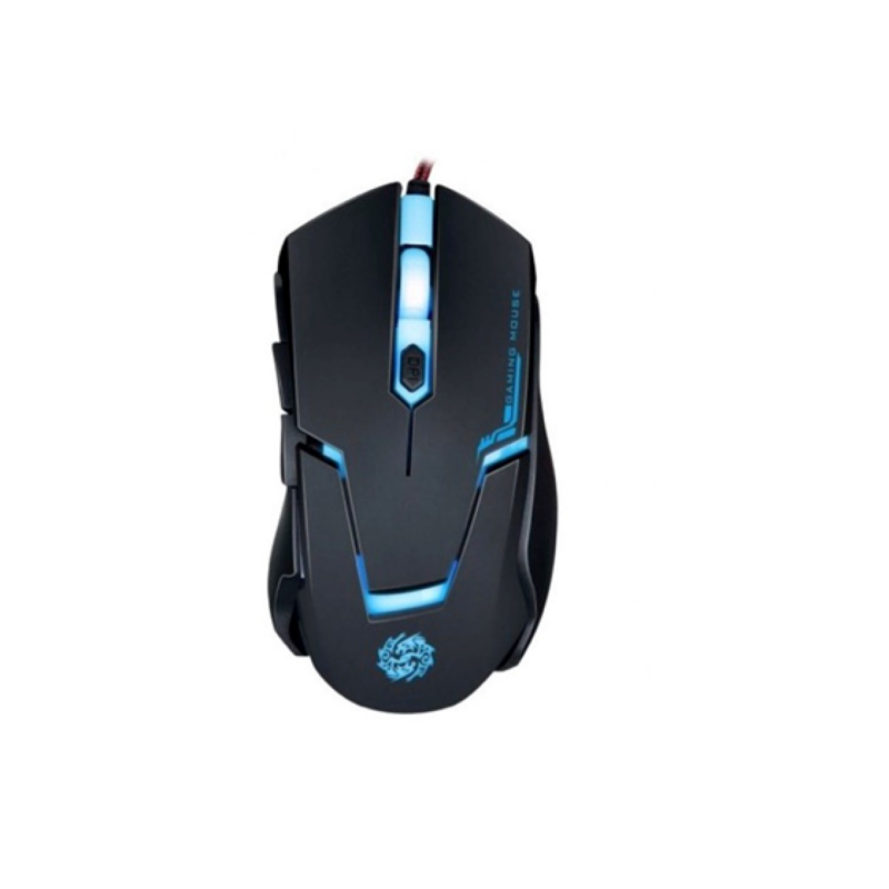 Mouse Agiler Gamer Rubber Optical Scroll USB Negro (Agi-2100)